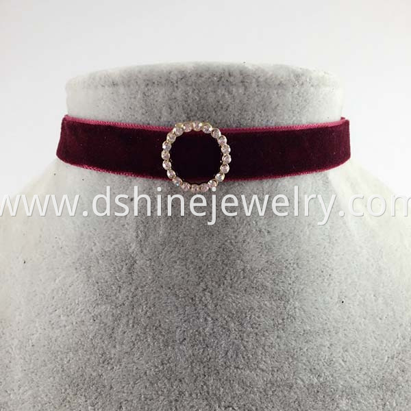 Velvet Choker Circle Collar Necklace 